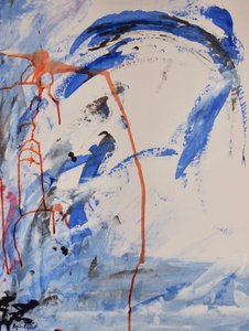 無題、2016年（紙にインクとアクリル） 作： Agnes Girardon