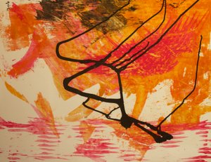 無題a、2016年（紙にインク、アクリル） 作： Agnes Girardon
