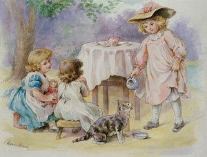 ティーパーティー、1876 作： Agnes Nicholl