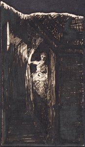 床の間の女性 作： Agnes Slott Møller