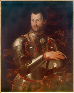 鎧を着たコジモ1世の肖像 作： Agnolo Bronzino