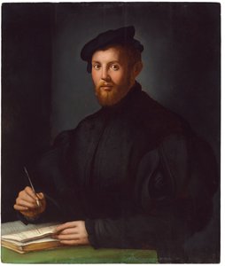 本を持つ若者の肖像 作： Agnolo Bronzino