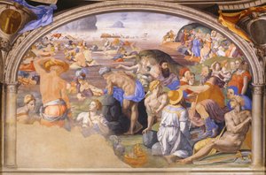 紅海のイスラエル人の横断、1540-1545 作： Agnolo Bronzino