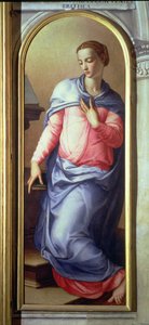 受胎告知の聖母、1555、1555（82440も参照） 作： Agnolo Bronzino