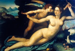 金星とキューピッド、16世紀半ば 作： Agnolo Bronzino