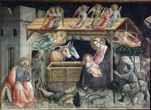 クレッシュ（ベビーベッド） アグノロ・ガッディ（1350-1396）の絵画 ドゥオモ、カッペラ・デル・サクロ・チンゴロ プラート 作： Agnolo Gaddi
