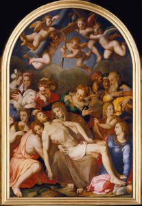 La descente de Croix - 十字架からの降下 - Bronzino, Agnolo (1503-1572) - 1553 - 木に油彩 - 263x175 - Palazzo Vecchio, Florence