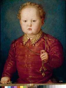 ガルシア・デ・メディチの子供時代の肖像（パネルに油彩、1550年頃
