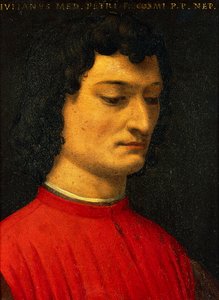 ジュリアーノ・デ・メディチの肖像」アグノロ・ブロンジーノ作、絵画 作： Agnolo Bronzino