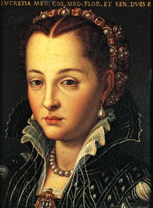 ルクレツィア・デ・メディチの肖像（フィレンツェ 作： Agnolo Bronzino