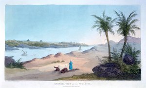 ピラミッドの概観、エジプト、1820 作： Agostino Aglio