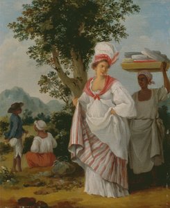 Uma mulher crioula das Índias Ocidentais atendida por seu criado negro 作： Agostino Brunias