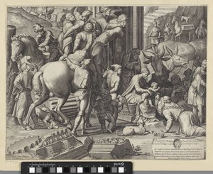 賢者の礼拝（左下） 作： Agostino Carracci