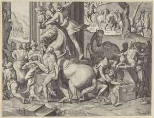 賢者の礼拝（右下部分） 作： Agostino Carracci