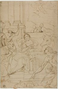 羊飼いの礼拝 作： Agostino Carracci