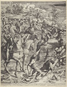 キリストの磔刑（左部分） 作： Agostino Carracci