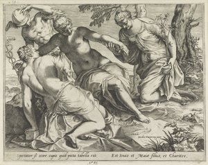 マーキュリーとグレイセス 作： Agostino Carracci