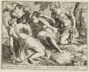 マーキュリーとグレイセス 作： Agostino Carracci