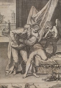 エヴリシング ウィンズ ゴールド、カリフォルニア州。 1590-95。 作： Agostino Carracci
