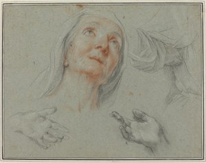 「聖母の教育」における聖アンのための研究 作： Agostino Masucci