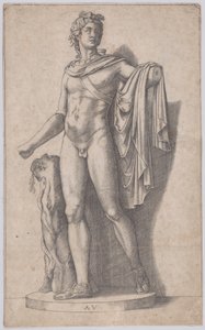 アポロ、カリフォルニア州。 1514-36。 作： Agostino Veneziano