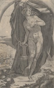 クレオパトラ、1515 年。 作： Agostino Veneziano