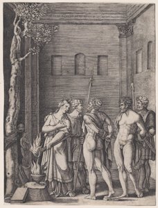 イフィゲニア、カリフォルニア州。 1514–36。 作： Agostino Veneziano