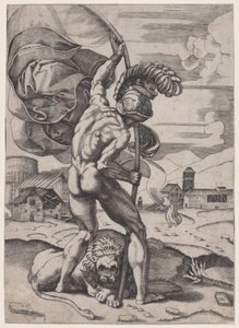 フラグを持つ男、カリフォルニア州。 1514-36。