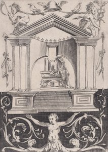 装飾パネル、約。 1514-36。 作： Agostino Veneziano
