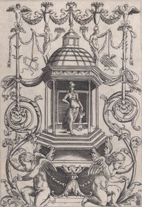 装飾パネル、約。 1514-36。 作： Agostino Veneziano