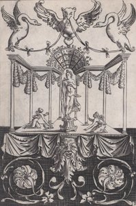 装飾パネル、約。 1514-36。 作： Agostino Veneziano