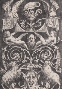 装飾パネル、約。 1514-36。 作： Agostino Veneziano