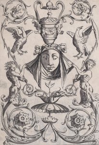 装飾パネル、約。 1514-36。 作： Agostino Veneziano