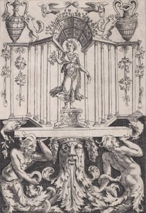 装飾パネル、約。 1514-36。 作： Agostino Veneziano