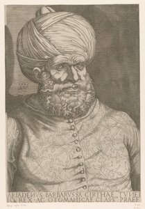 アドミラル・キール・アドディン・バルバロッサの肖像 作： Agostino Veneziano