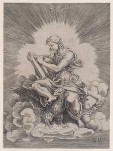 セント ジョン、1518 年。 作： Agostino Veneziano