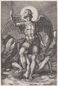 セント マイケル、カリフォルニア州。 1514-16。 作： Agostino Veneziano