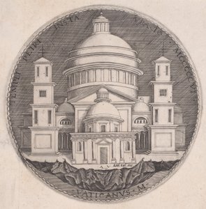 1517 年に建てられたサン ピエトロ大聖堂。 作： Agostino Veneziano