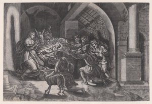 キリスト降誕、1531 年。 作： Agostino Veneziano