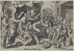 マナを集める 作： Agostino Veneziano