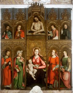 聖母のポリプティク、聖母と聖人たち 作： Agostino da Casanova