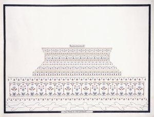 皇帝の墓、c。 1815年 作： Agra School