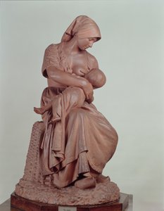 幼児を看護する農民の女性、1873年（テラコッタ）（詳細は183878を参照）