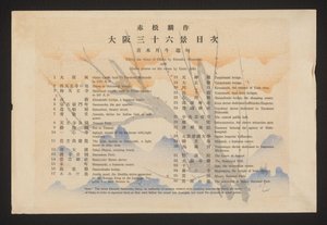 索引 赤松麟作 大坂三十六景 青木月兎 景俳句 大阪三十六面（シリーズタイトル） 大阪三十六景 作： Akamatsu Rinsaku
