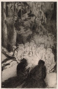 キャンプファイヤーの物語（7人の兄弟） 作： Akseli Gallen Kallela