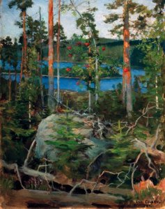ジャマヤルビ湖の風景 作： Akseli Valdemar Gallen Kallela