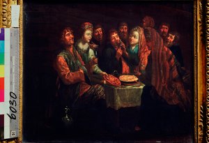 農民の饗宴 - Al Vishnyakovによる絵画（18世紀前半）、キャンバスに油彩、18世紀のロシア美術 - 国立ロシア美術館、サンクトペテルブルク 作： Al Vishnekov
