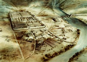 チェスターのローマ砦、ハドリアヌスの長城、ノーサンバーランド、20 世紀 作： Alan Ernest Sorrell