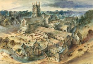 噴水修道院、c12世紀、c1950-1970 作： Alan Ernest Sorrell