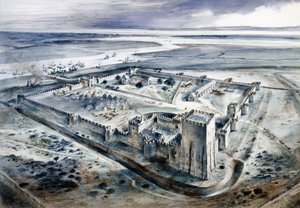 ポートチェスター城、15 世紀、1960 年代 作： Alan Ernest Sorrell